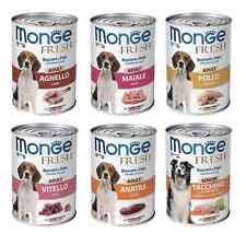 Scatolette per cani Monge fresh bocconi in patè da 400 gr lattine cibo umido