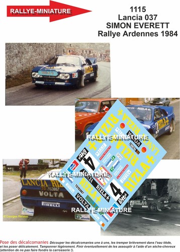 Decals ref 1115 - 1115, lancia