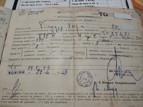 Vespa faro basso v32 1952 - vespa,