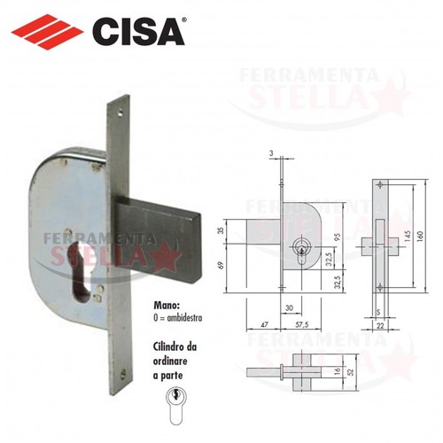 Serratura infilare cisa - serratura,