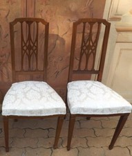 Sedie intarsiate e filettate stile Liberty, disponibili Divano e poltroncina