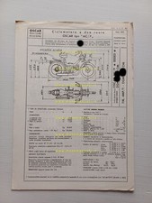 Oscar 50 College MC/P 1972 scheda omologazione DGM Motorizzazione Facsimile