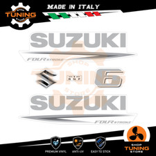 Kit Adesivi Motore Marino Fuoribordo Suzuki DF 6 cv A - Four Stroke WHITE