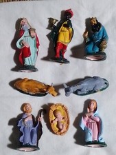 set di 9 pezzi figure presepe