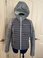 Quechua DECATHLON Cappotto Giacca Piumino Donna Blu DOWN Tg S Zip Sottile Ma Caldo