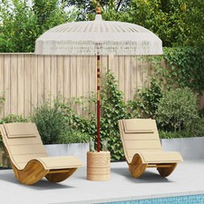 Parasol in macramè Crema Ombrello Patio Ombra giardino Tenda esterno vidaXL