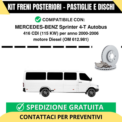 Kit freni posteriori per - kit,
