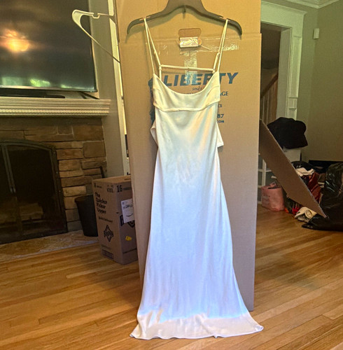 Abito zara bianco raso scollo - zara,