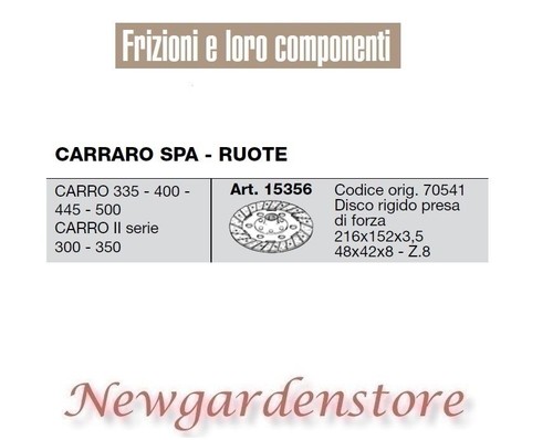 Disco presa forza - di,