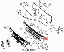 MERCEDES TRUCK LKW ATEGO 2 GRIGLIA ANTERIORE RADIATORE OEM A9738800585