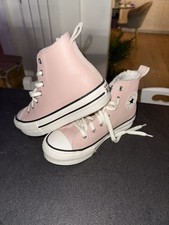 Converse Sneaker Bambina Piattaforma Rosa Pelle