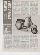 advertising Pubblicità TEST MOTO PIAGGIO VESPA P 200 1978 SCOOTER ITALIANI EPOCA