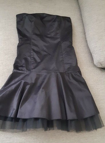 Bellissimo vestito nero satin - vestito,