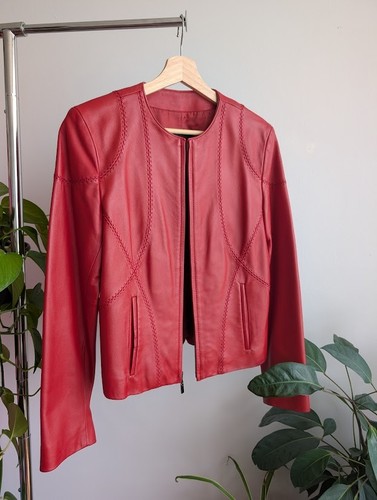 Giacca pelle rossa vintage - , y2k