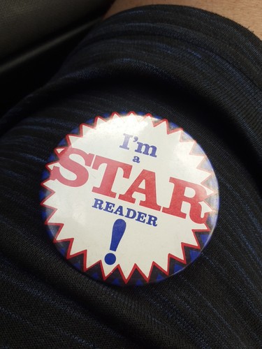 Star reader vintage badge - vintage,