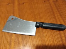 Mannaia Lama Liscia coltello cucina anni 80 acciaio inox mannaretta