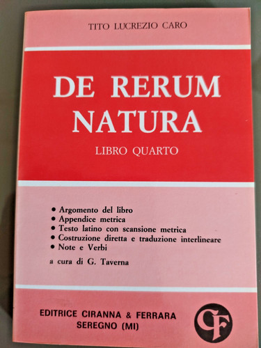 Rerum natura libro quarto - libro,