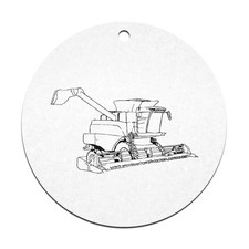 2 palline di Natale piatte 'Mietitrebbia' da 70 mm (CB00125273)