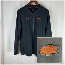 Oklahoma State Cowboys OSU Nike full zip nero sul campo ventilato taglia small 926136