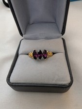 Anello in lamina con ametista