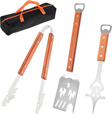 4 Pezzi Set Accessori Barbecue