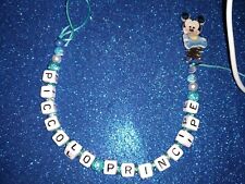 Catenella portaciuccio/succhiotto personalizzata con nome BAMBINO ciucci MAM NUK