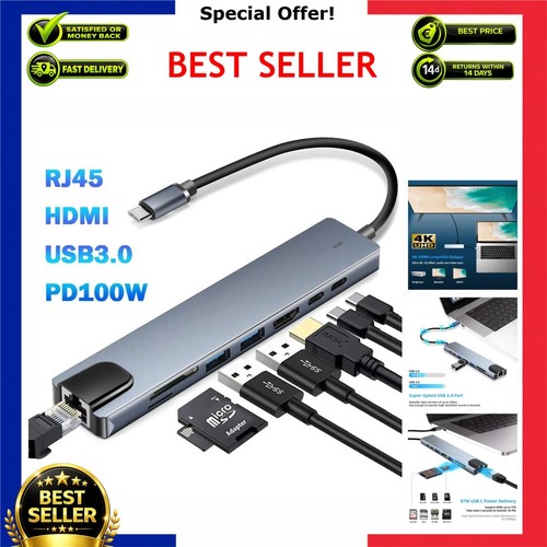 Docking station usb in 1 - c, 8-in-1