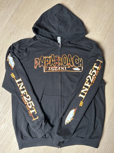 Felpa con cappuccio papa roach - papa,