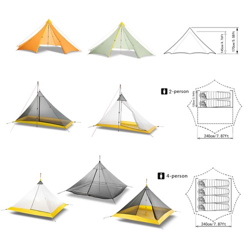 Tenda palo trekking esterno - da,