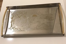 Vassoio servizio cigno inox - servizio,
