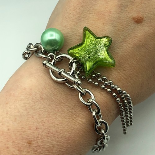 Bracciale charm perline - bracciale,