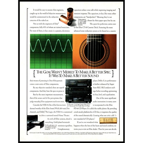 Pioneer elite 1992 componenti - elite,