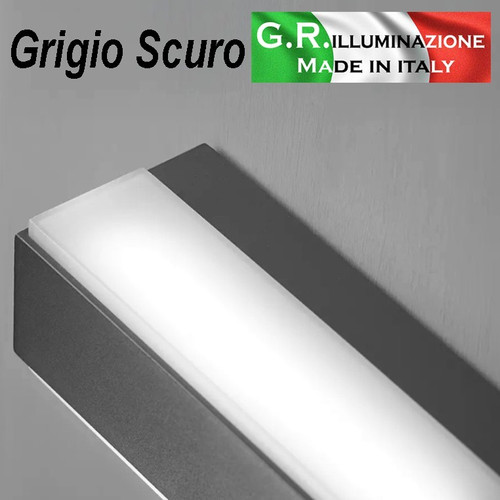 Applique led moderna grigio - led,