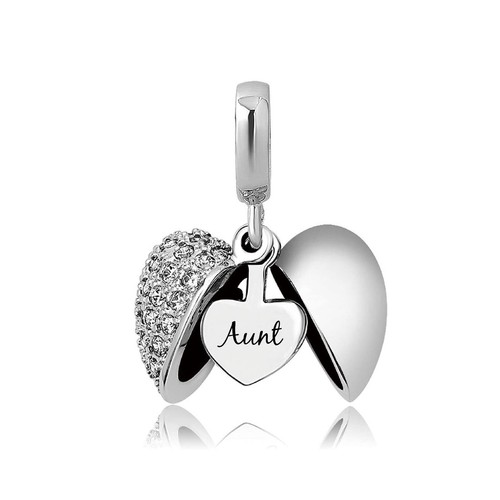 Charm pendente zia amore - , cuore