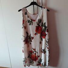 Abito donna mare fantasia floreale tg.M fodera in maglia passanti per cintura 