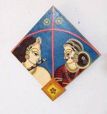 Indiano Mano Dipinta Wooden Muro Pannello Migliore Regalo per Housewarming Decor