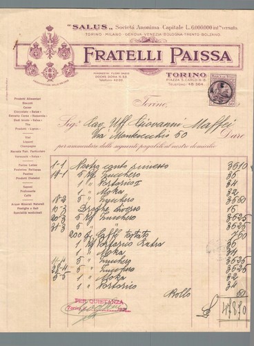 Fattura commerciale torino - fattura,