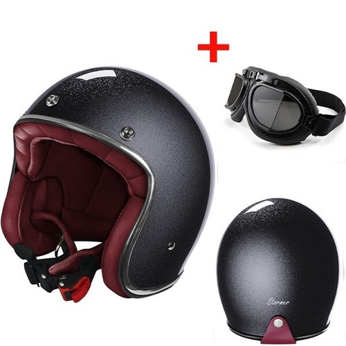 Casco jet moto cafe racer - casco,