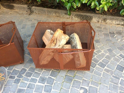 Cesta porta legna pellet - porta, e