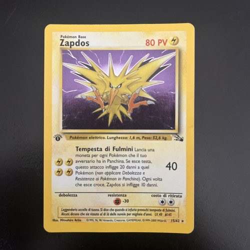 Zapdos set base prima - prima, edizione