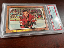 1966 hockey card ken wharram - card,
