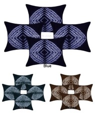 Copricuscino etnico indiano fatto a mano Shibori Shibori Hippie divano federa...