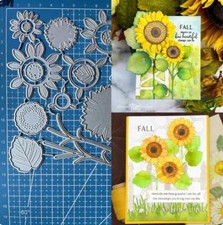 Stampi da taglio in metallo girasoli scrapbooking album fotografico carta decorativa 