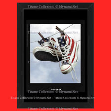 Anni ' 00  * Pubblicità Originale "Converse, Bandiera Americana" Cornice