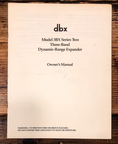 Dbx model 3bx series - model, /