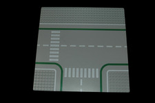 Lego® Lastra stradale 32x32 strada Incrocio a T GRIGIO con Marciapiede 