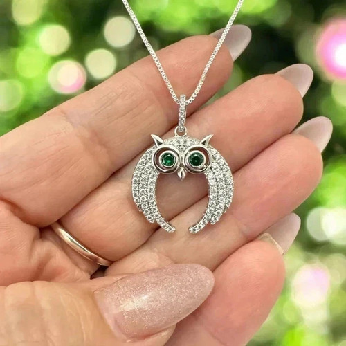Collana donna ciondolo - , gufo