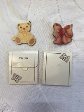 Thun pendenti chiudipacco legno orso fiocco “Buone Feste” “Sei la mia gioia” 