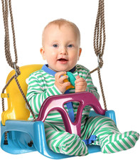 Altalena per Bambini 3 in 1 Da Interno Ed Esterno, Altalena Da Giardino per Neon