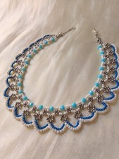Collana Girocollo Elegante Blu